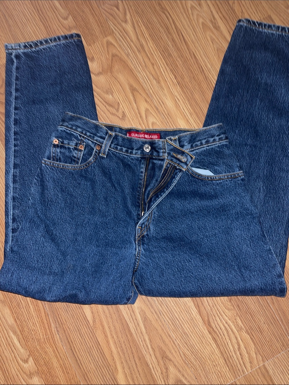 Signature by Levi Strauss Blue Straight-Leg Jeans